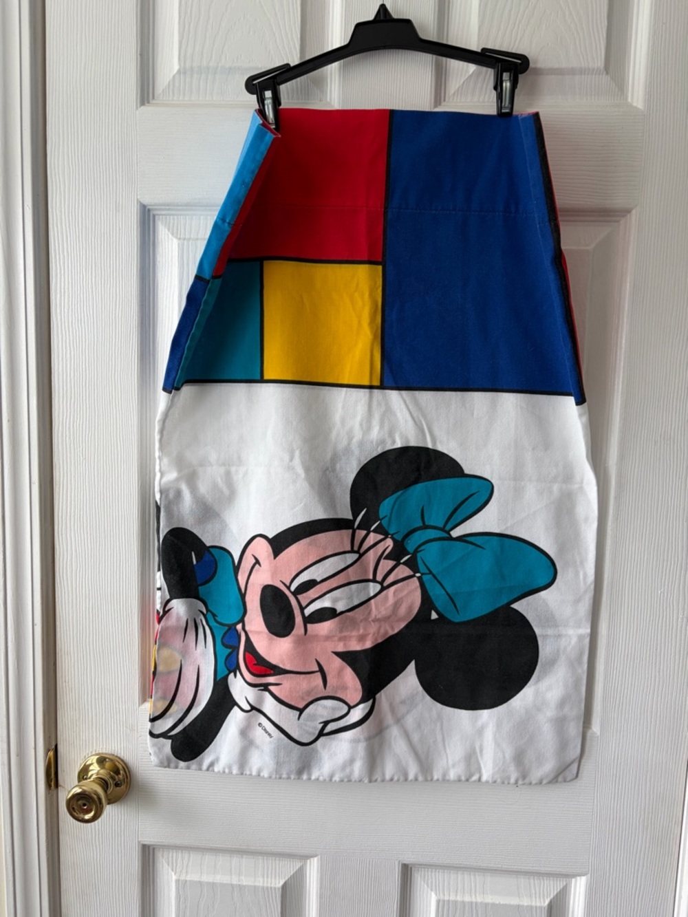Vintage Minnie Mouse and Mickey Mouse Colorblock pillow case